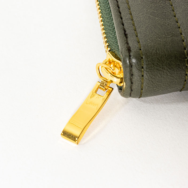 キルト長財布 グリーン