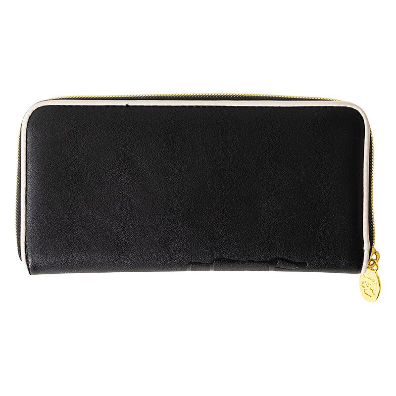 スヌーピー 型押し 長財布 ブラック