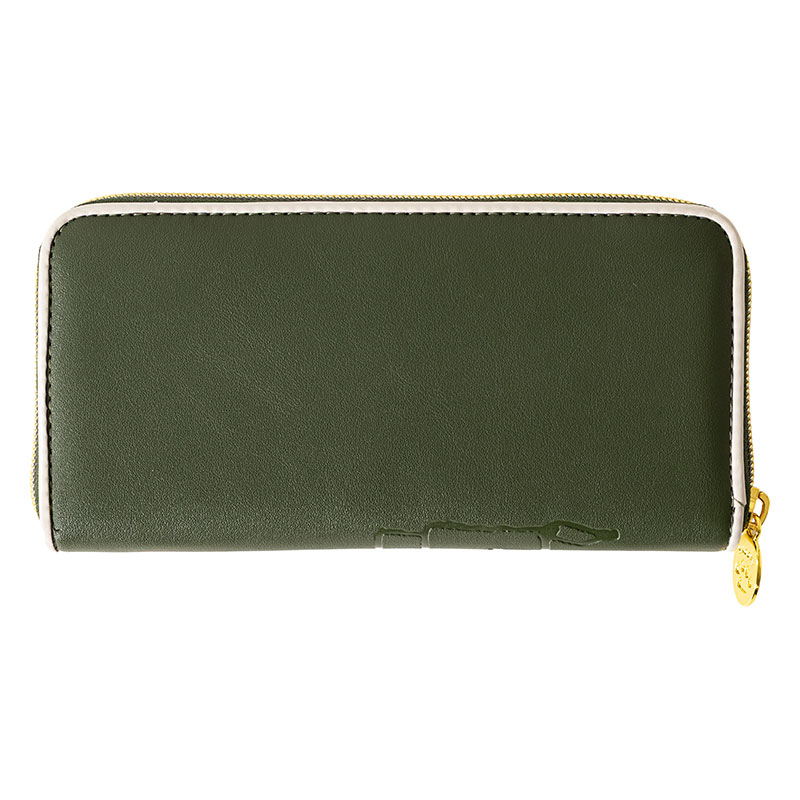 スヌーピー 型押し 長財布 ブラウン