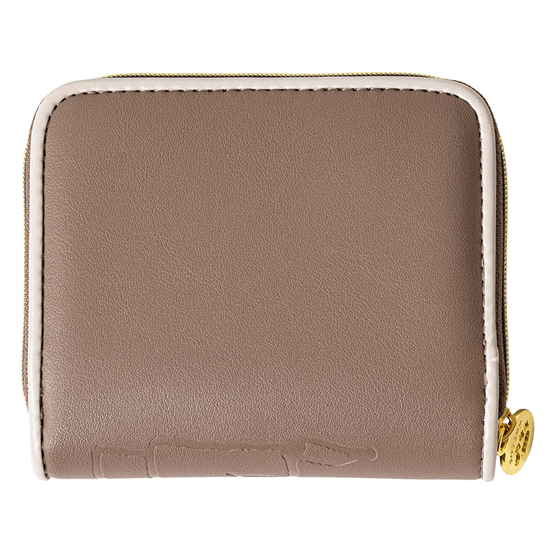 スヌーピー 型押し 二つ折り財布 グレー