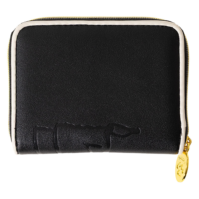 スヌーピー 型押し 小銭入れ ブラック