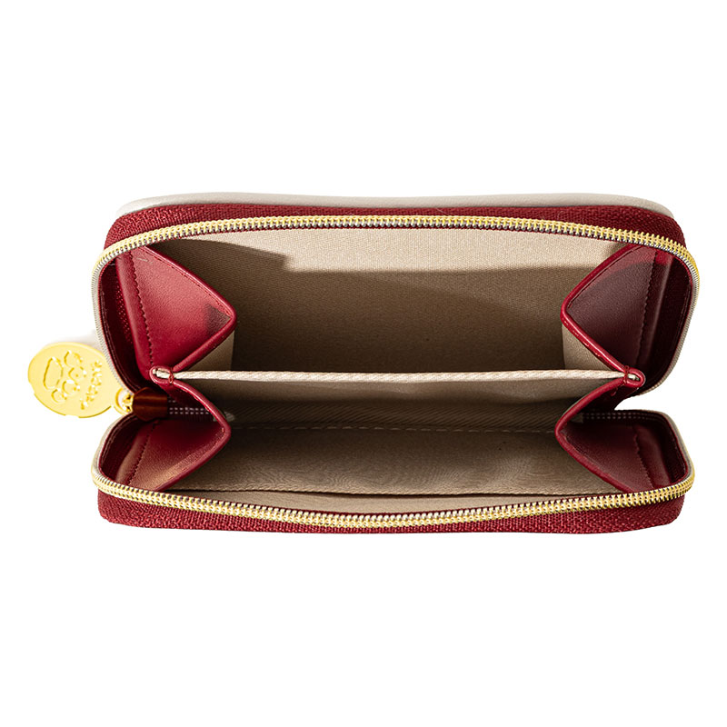 スヌーピー 型押し 小銭入れ ワインレッド