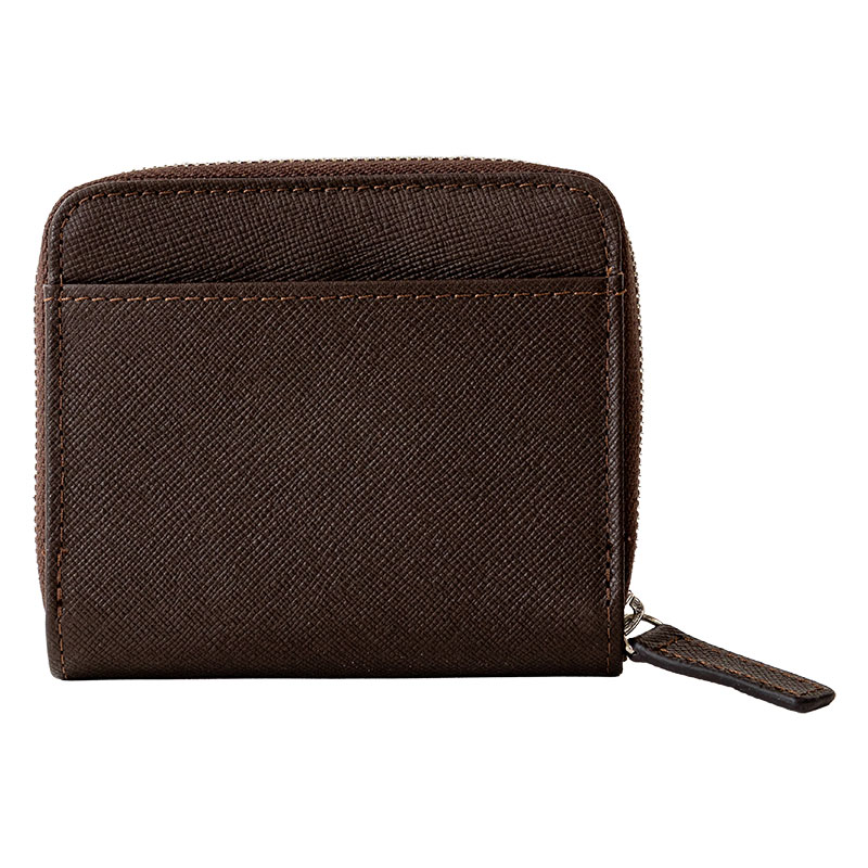 ALPHA CUBIC 二つ折り財布 牛革 ブラウン