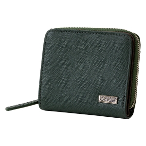 ALPHA CUBIC 二つ折り財布 牛革 グリーン
