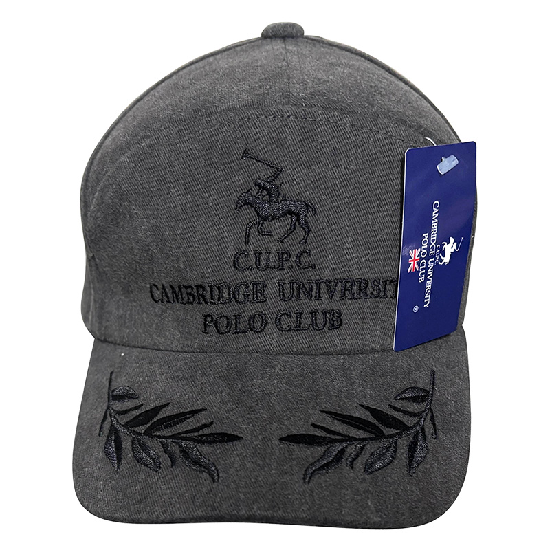 POLO CLUB 顔料染め ワイドCAP 57-59cm ブラック