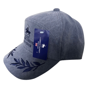 POLO CLUB 顔料染め ワイドCAP 57-59cm ネイビー