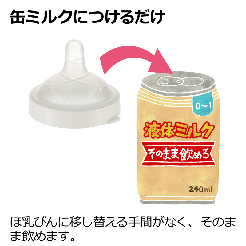 缶ミルク乳首(太い缶用)