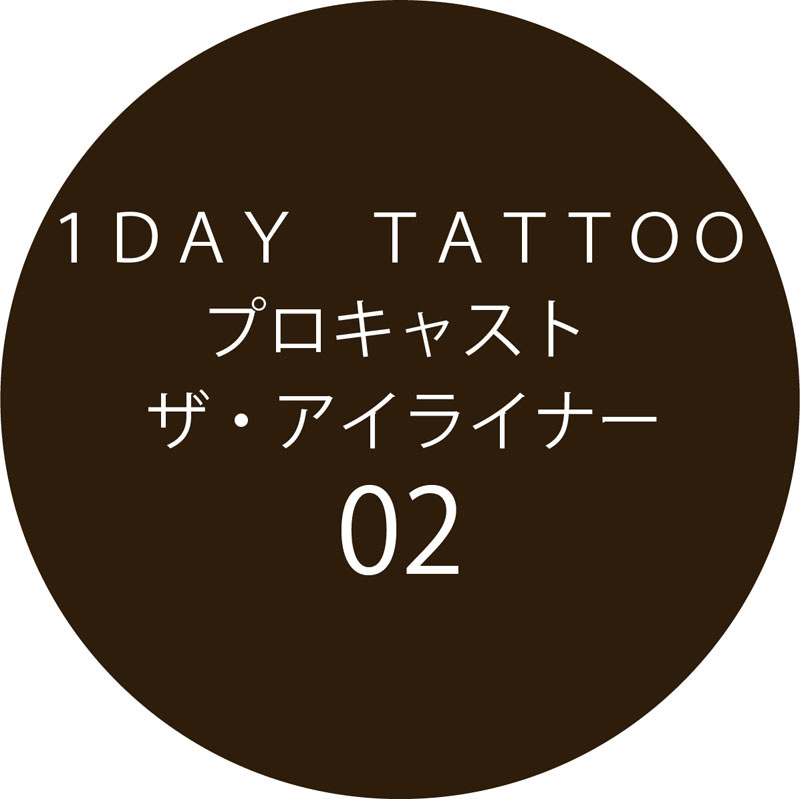 1DAY TATTOO プロキャスト ザ・アイライナー02 ショコラブラウンブラック