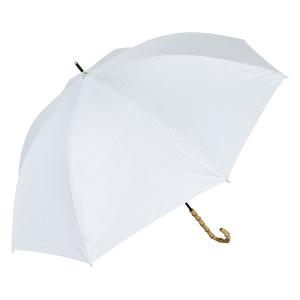 ナチュラルベーシック 晴雨兼用 UV 手元バンブー長傘 アイボリー 55cm 914-048