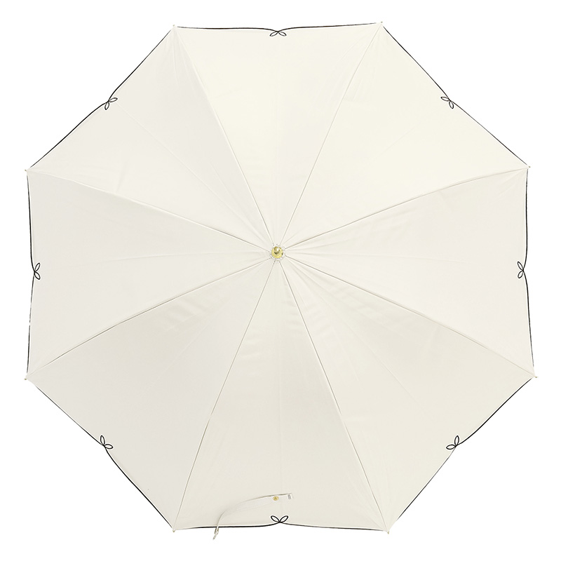 レディース 晴雨兼用 長傘 フルール 55cm オフホワイト