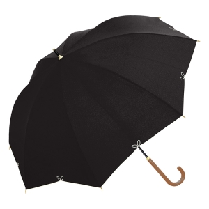 レディース 晴雨兼用 長傘 フルール 55cm ブラック