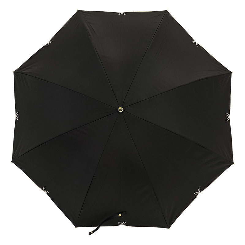 レディース 晴雨兼用 長傘 フルール 55cm ブラック