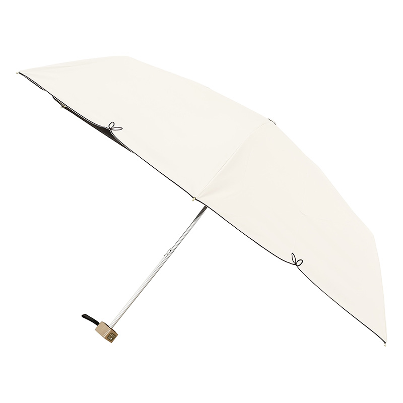 レディース 晴雨兼用 折り畳み傘 フルール 55cm オフホワイト