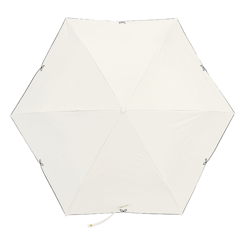 レディース 晴雨兼用 折り畳み傘 フルール 55cm オフホワイト