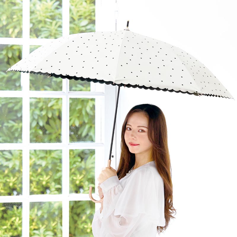 UV 傘 ミスティドット 58cm 晴雨兼用