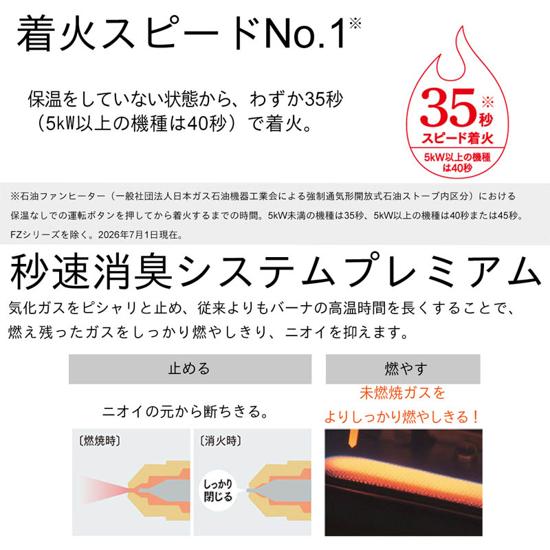 石油ファンヒーター FW-72NDX1(W) ムーンホワイト