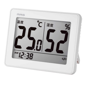 MAG 温度湿度計 スカイ ホワイト TH-109WH-Z