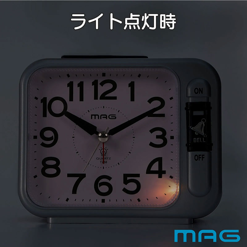 マグ スタンダードなベル音目覚まし時計 T806SMZ