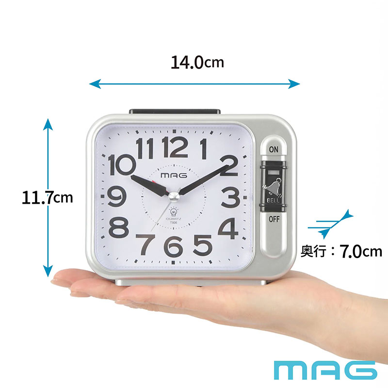 マグ スタンダードなベル音目覚まし時計 T806SMZ