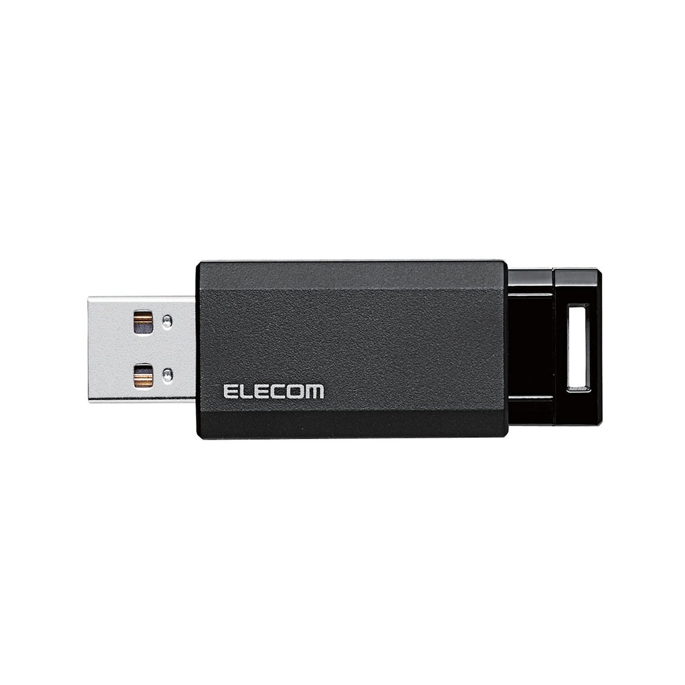 USB3.1(Gen1)対応 ノック式USBメモリ 16GB ブラック