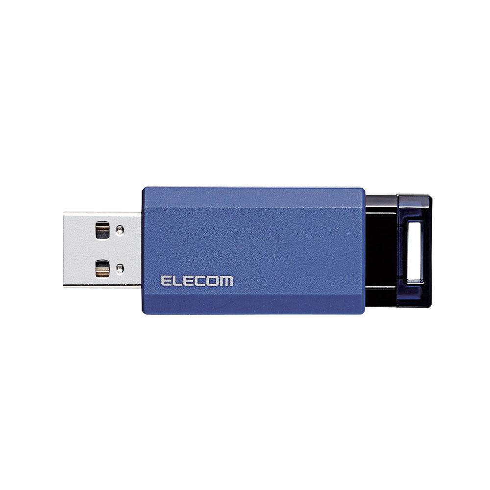USB3.1(Gen1)対応 ノック式USBメモリ 16GB ブルー