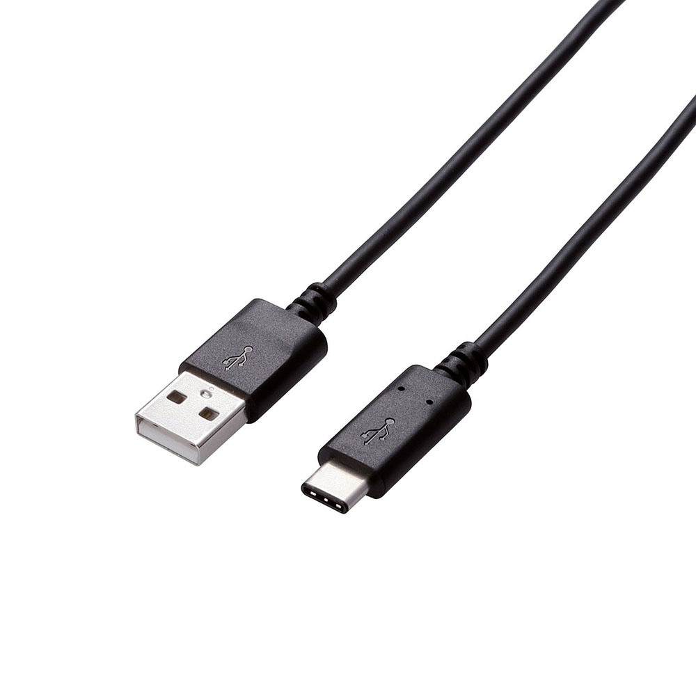 USB2.0ケーブル(認証品、A-C) ブラック