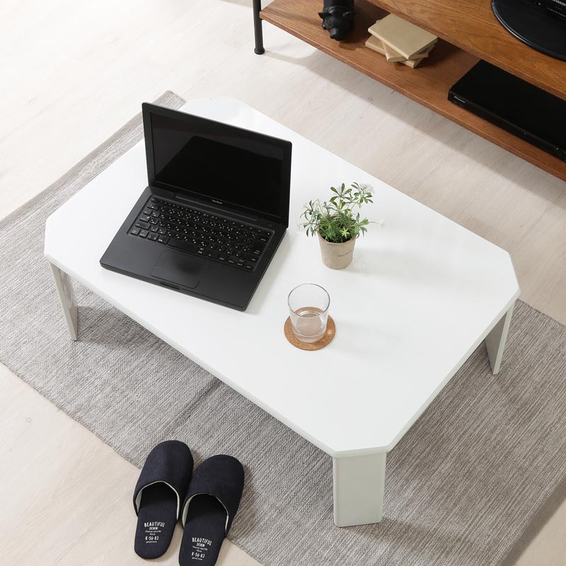 UVローテーブル ルーチェ ホワイト 90×60cm