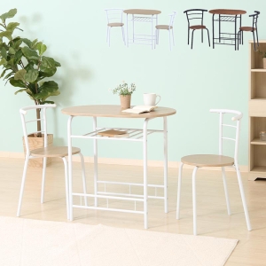 ■【F】ダイニング3点セット 幅81×奥行53×高さ75cm