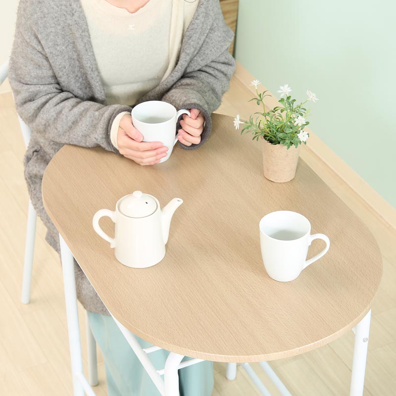 ■【F】ダイニング3点セット 幅81×奥行53×高さ75cm