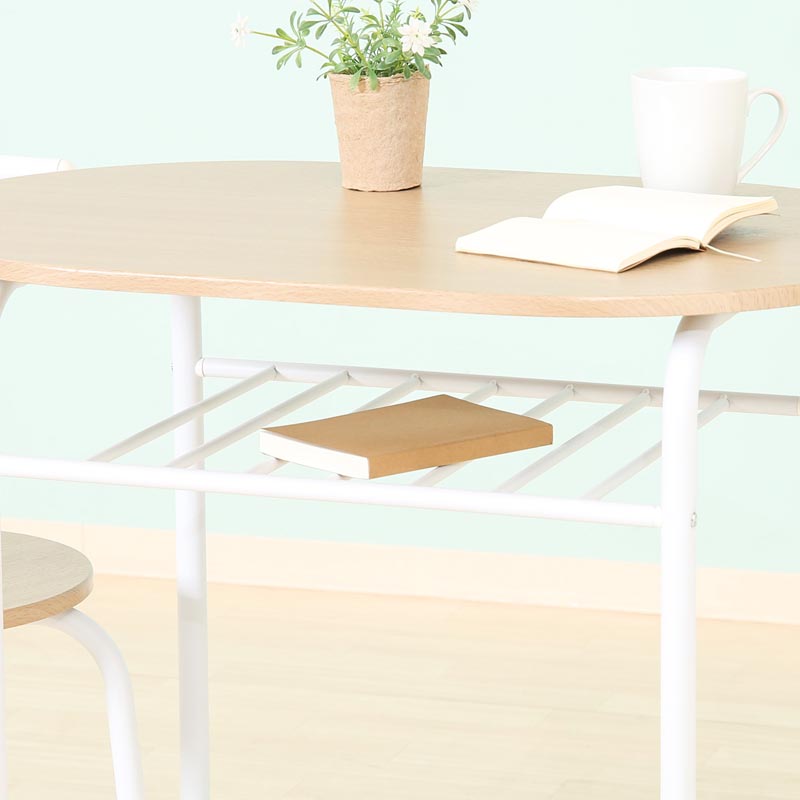 ■【F】ダイニング3点セット 幅81×奥行53×高さ75cm