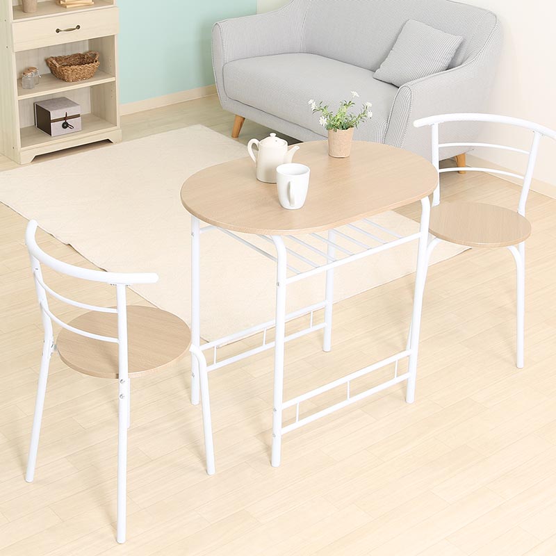 ■【F】ダイニング3点セット 幅81×奥行53×高さ75cm