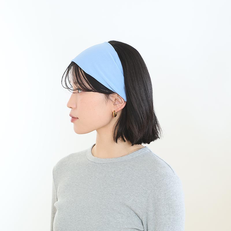 UVクールネック ヘアバンド 保冷剤付き ブルー