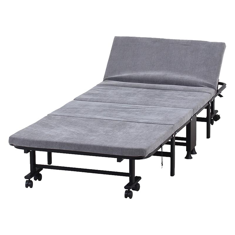 ■【F】4折ワンタッチベッドコンパクト 幅80×奥行190×高さ30cm