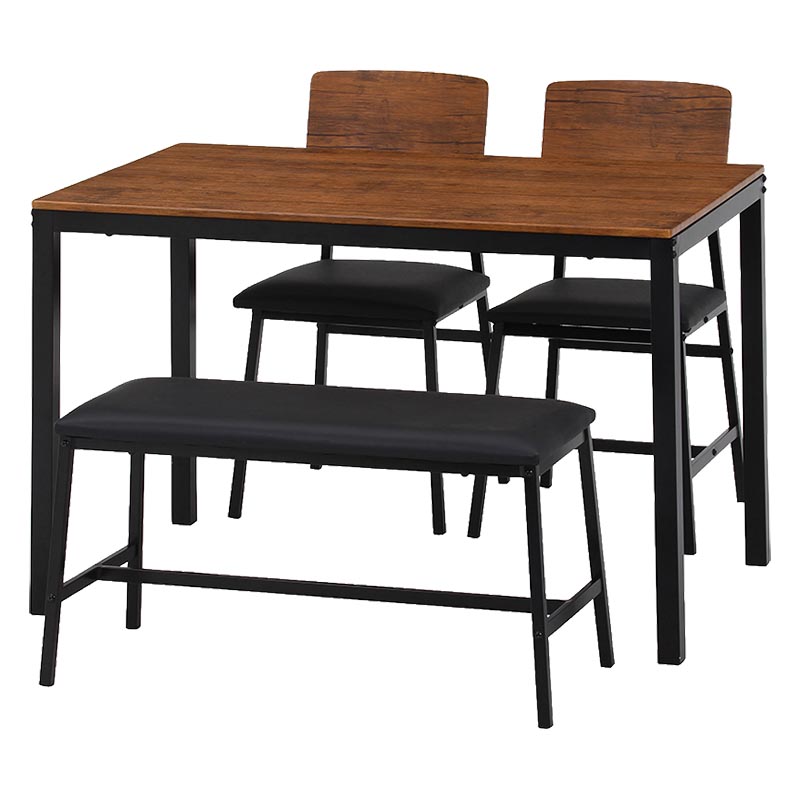 ■【F】マリー ダイニングセット4点 ヴィンテージ 幅110×奥行70×高さ72cm