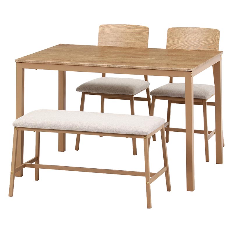 ■【F】マリー ダイニングセット4点 ヴィンテージ 幅110×奥行70×高さ72cm