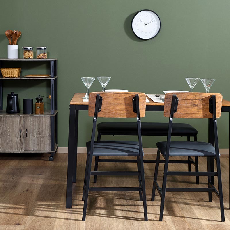 ■【F】マリー ダイニングセット4点 ヴィンテージ 幅110×奥行70×高さ72cm