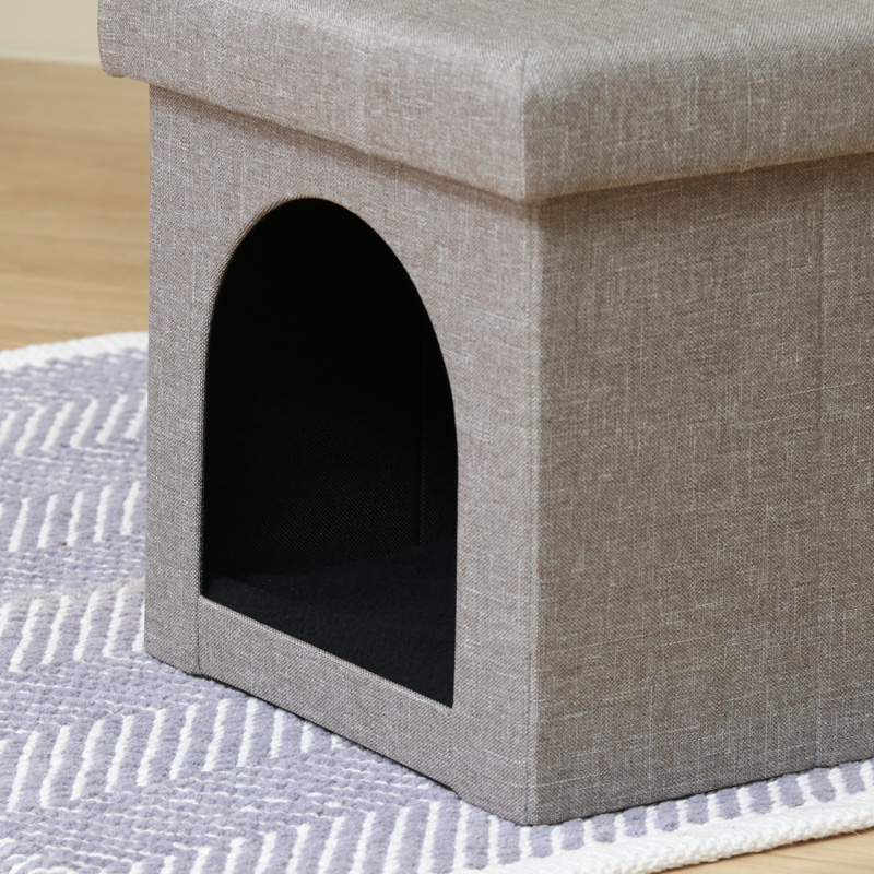 ペットハウススツール mini □30cm ライトグレー