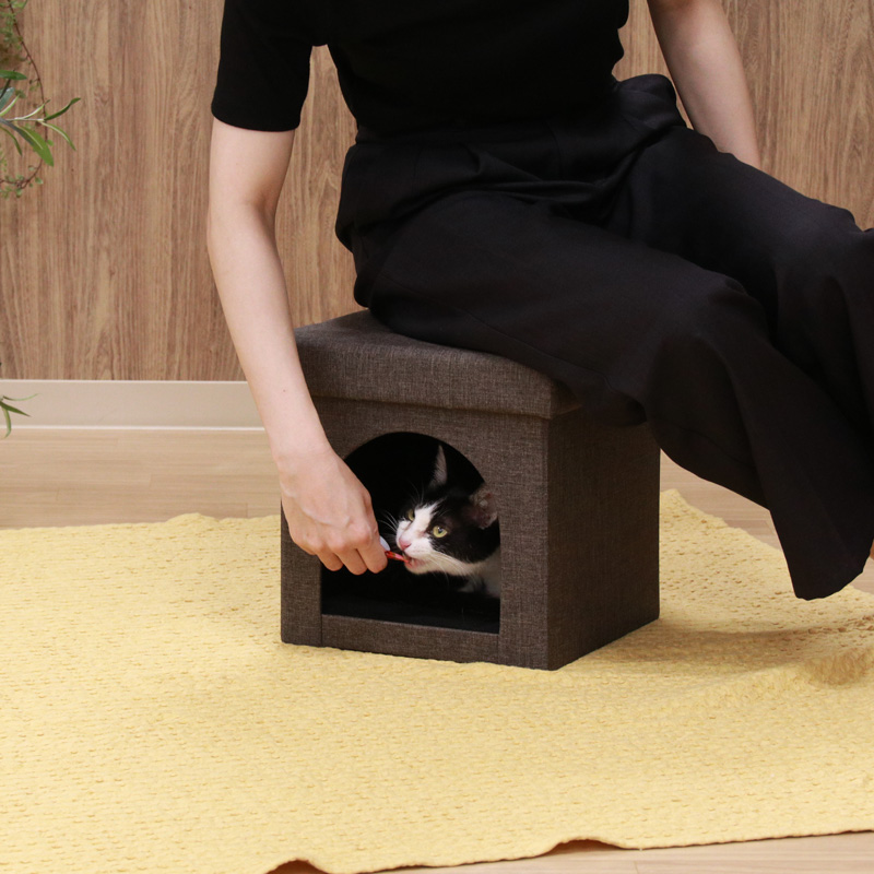 ペットハウススツール mini □30cm チャコール