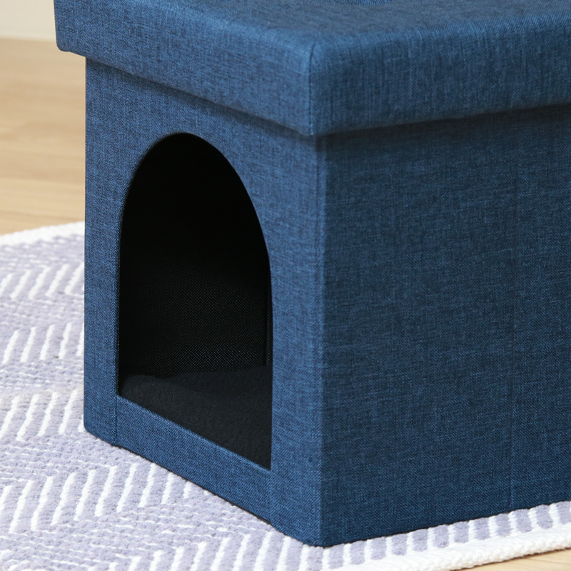 ペットハウススツール mini □30cm ネイビー