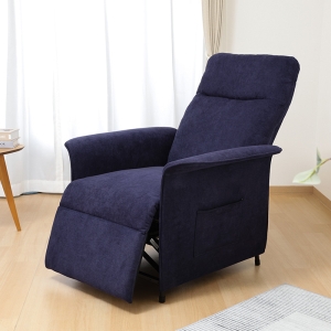 ■【F】電動リクライナー SIMPLE 1P FB102 幅77×奥行82×高さ104cm ネイビー