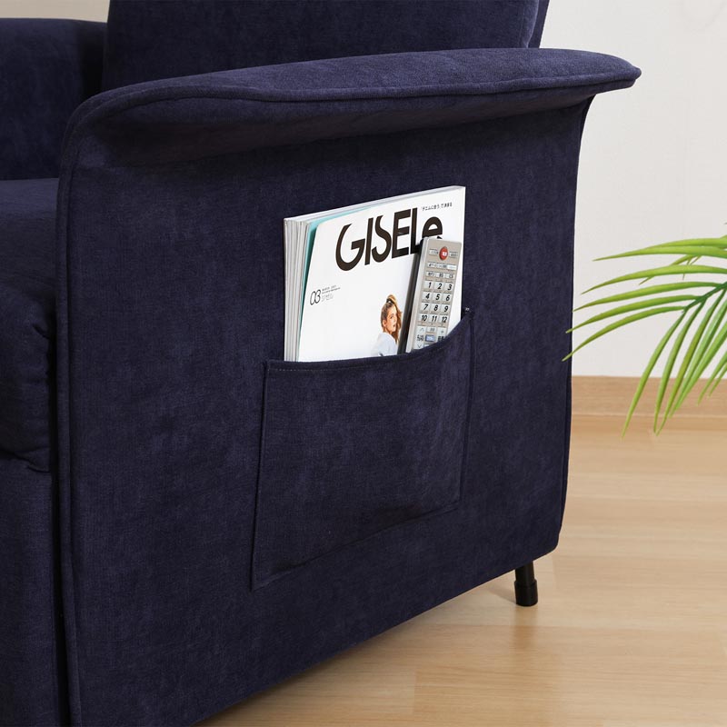 ■【F】電動リクライナー SIMPLE 1P FB102 幅77×奥行82×高さ104cm ネイビー