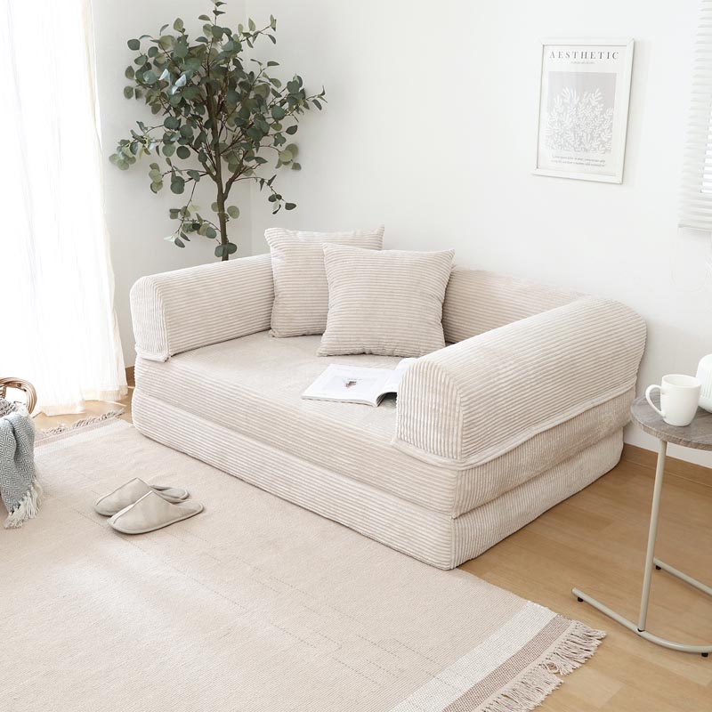 ■【F】だらりんソファ シフォン 幅140×奥行95×高さ42cm