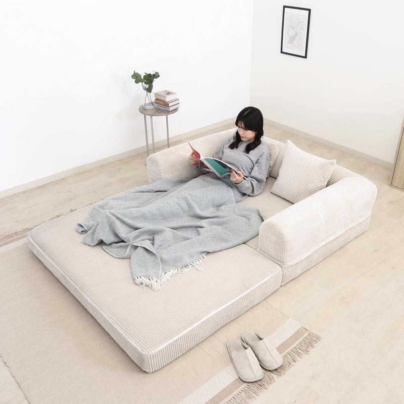 ■【F】だらりんソファ シフォン 幅140×奥行95×高さ42cm