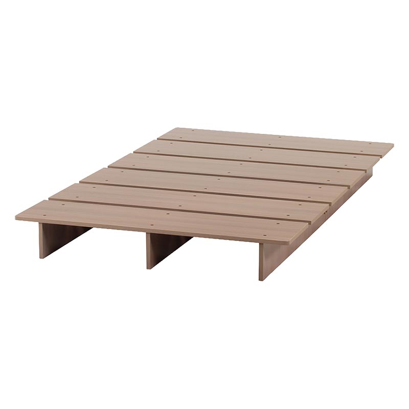 ■【F】ステージベッド S エルヴァ 幅120×奥行198×高さ18cm ナチュラル