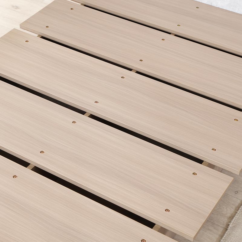 ■【F】ステージベッド S エルヴァ 幅120×奥行198×高さ18cm ナチュラル