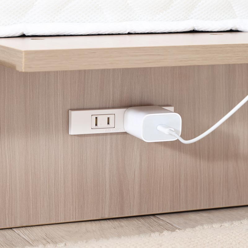 ■【F】ステージベッド SD エルウ゛ァ 幅140×奥行198×高さ18cm ナチュラル