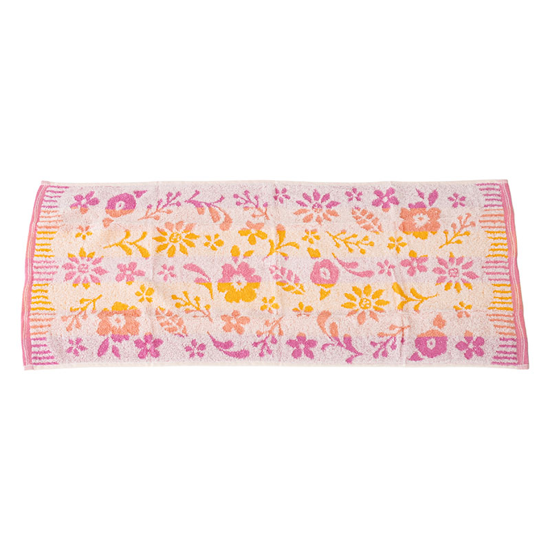 ふんわりやわらかタオル カノン 34×80cm ピンク 5枚組