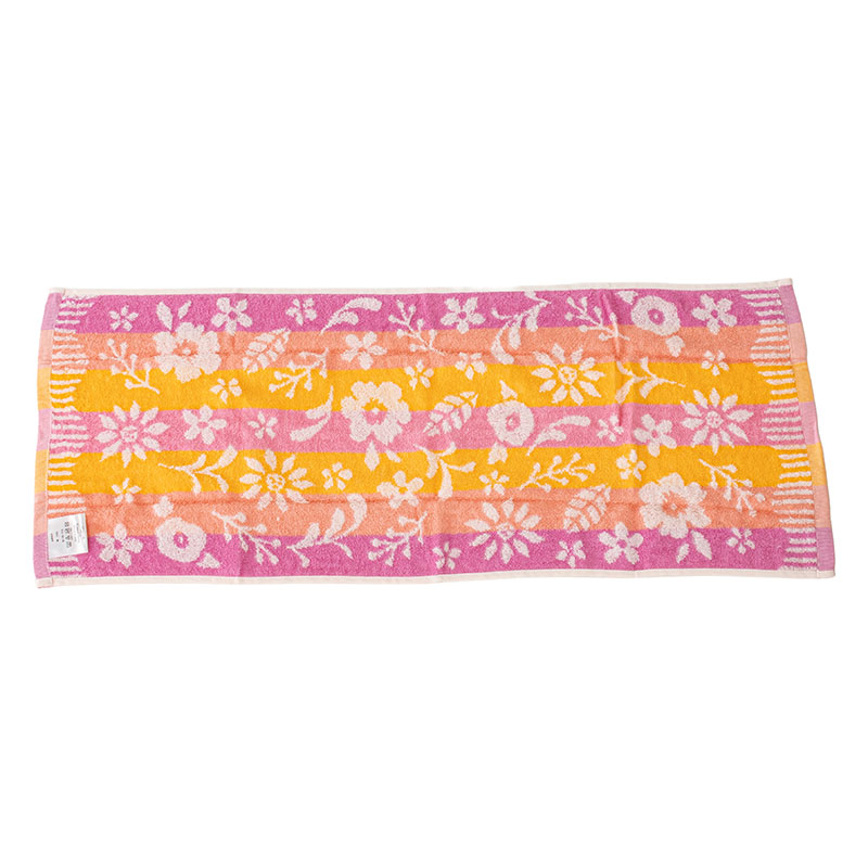 ふんわりやわらかタオル カノン 34×80cm ピンク 5枚組