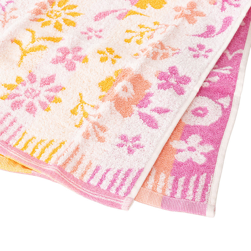 ふんわりやわらかタオル カノン 34×80cm ピンク 5枚組