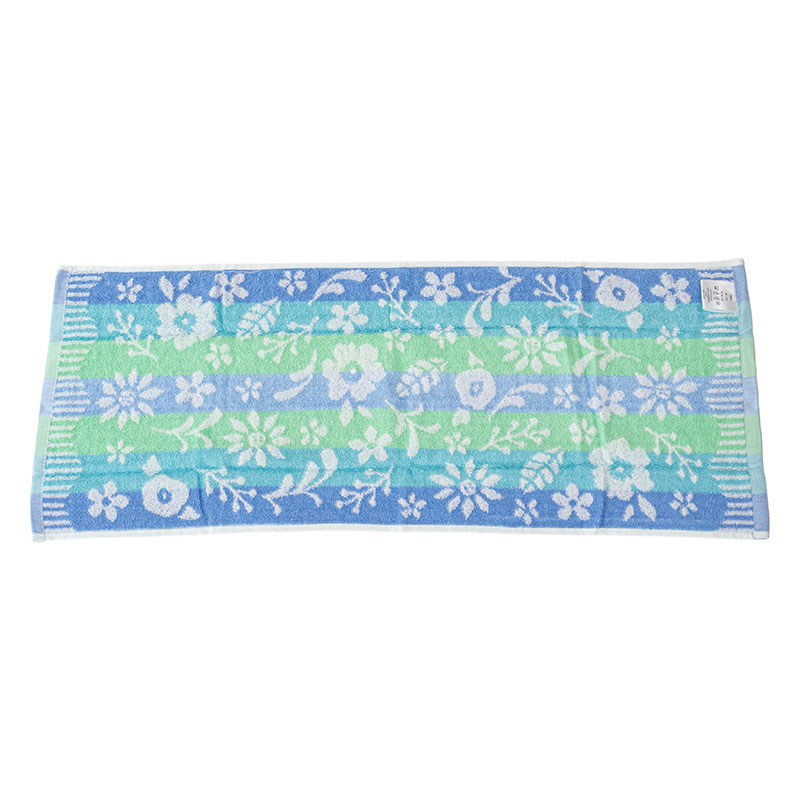 ふんわりやわらかタオル カノン 34×80cm ブルー 5枚組